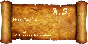 Miu Sejla névjegykártya